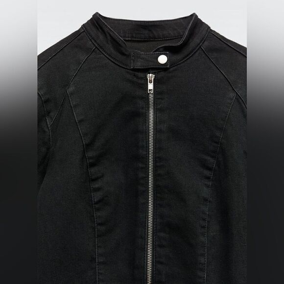 Zara Black Jumpsuit Zippers New - Picture 3 of 11